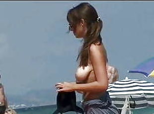 Gorgeous girl nude on the beach
