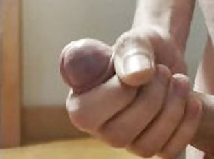 Jerk Off Teaser from 2 perspectives with nice precum and uncut cock