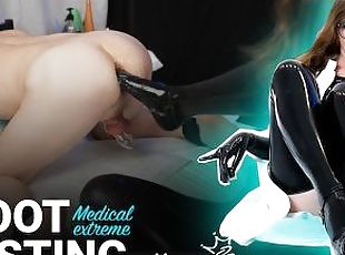 FEMDOM ANAL FOOT FISTING  DOCTOR MISTRESS SATIVA & SLAVE