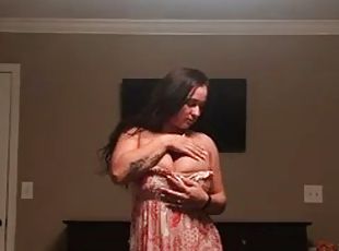 Stepmom sucks and fucks her stepsons huge cock