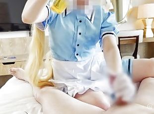 ?Cosplay? Japanese Cosplayer femdom Lotion Glove handjob ???????????S ?? ?????????