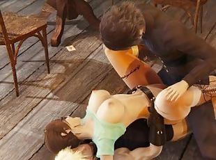 Lara Croft Tomb Raider Nonstop Squirting Orgasm - Anal, DP, Whipping 3D Hentai