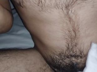 Big Guy Complety cover on Cum Having to clean himself At night