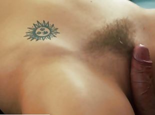 Hairy vixen has fun with hung dude