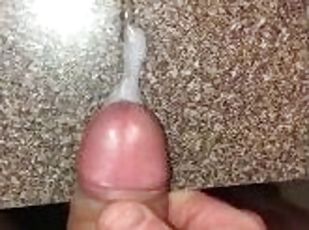 Quickie Cumshot on the bathroom counter first thing in the morning