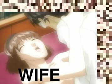 Wife cheating on her husband with a young guy - uncensored anime