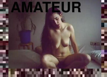 amatør, anal, hardcore, hjemmelaget, par, naturlig, brunette