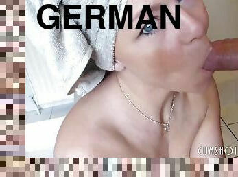 German Amateur Getting Creampied In The Bathroom