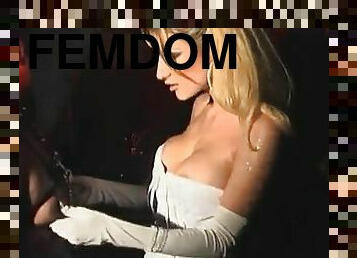 Submissive blonde skank Celia Blanco loves BDSM games