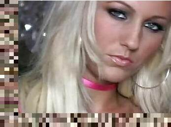 Cody Love the pretty blonde in pink lingerie toys herself