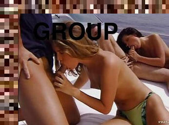 en-plein-air, babes, sexe-de-groupe, yacht