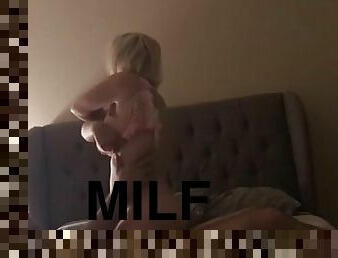 amatør, milf, creampie, blond, moder