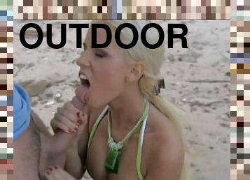 Sneaky Blonde Boroka Balls Always Finds A Big Dick To Fuck Outdoors