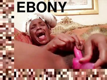 Ebony mom kinky masturbation porn video