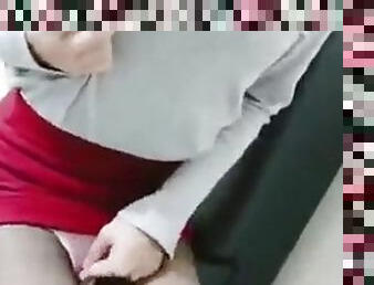 Red skirt will make you cum