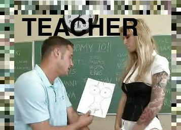 Smoking Hot Teacher Rides One Of Her Student's Big Hard Cocks