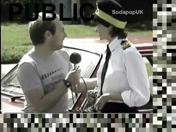 Traffic Warden strips in the street