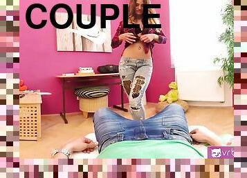 masturbation, ados, couple, point-de-vue, collège, jeans