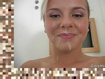 Gorgeous Bree Olson Gets A Facial Cumshot After Serving A Blowjob