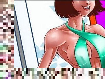 orta-yaşlı-seksi-kadın, vajinadan-sızan-sperm, azgın, animasyon, pornografik-içerikli-anime