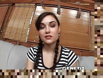 Sasha Grey deepthroats a wang before jumping on it crazily