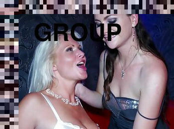 Party girls are plied with alcohol and fucked by big dick guys