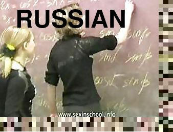 Girl on Girl Fun In a Russian Classroom