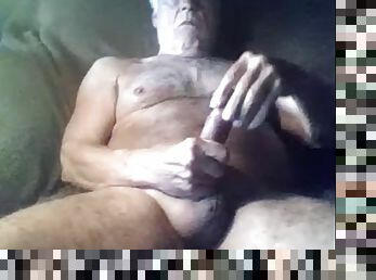 Grandfather sexy stroke on cam no cum