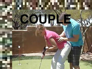 Taking a golf lesson before hard sex