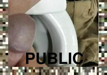 I love masturbating in a public washroom