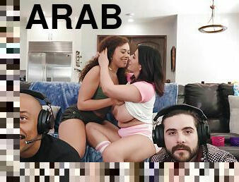 Hardcore FFM threesome with cum loving Willow Ryder and Sarah Arabic