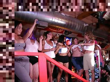 Key West wet tee shirt contest with sexy amateurs