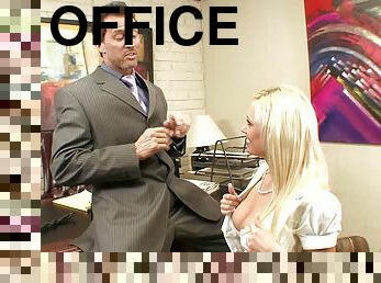 Angelina Ash gets nailed in the office table hardcore