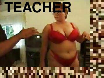 Big tits piano teacher gets sucks and gets fucked