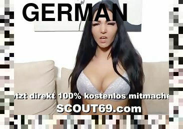 German stepmom seduced with blowjob and handjob for stepson POV