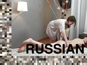 Russian Sexy Masseuse Massages Hottest Chick Irina