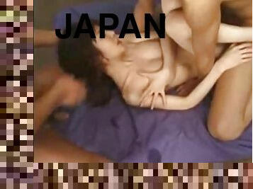 Men take turns with a Japanese slut