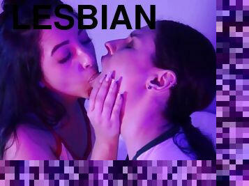 laski, lesbijskie, brazylijskie, pov, całowanie, brunetka