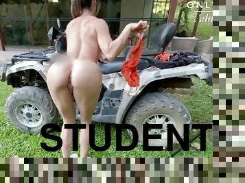 Student fucks ATV instructor and gets cum on her ass - AdaKham