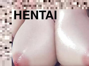 užpakalis, dideli-papai, mažulės, hentai, 3d