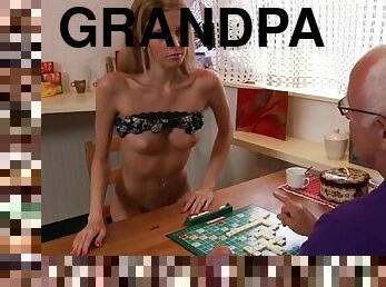 Grandpa fucks gorgeous teen she sucks his cock