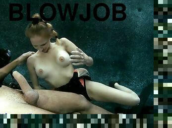 Underwater nice blowjob