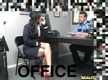 Tasty Brandy Aniston Wearing A Sexy Uniform Gets Fucked By A Security Guard