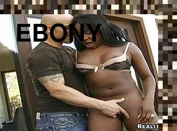 Ebony Amile Waters gets nailed hard in an interracial video