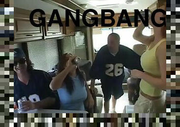 hot teens in her first extreme bang van gangbang fuck party orgy