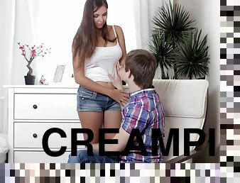 Jay Dee is so cute that she needs to be rewarded with a creampie!