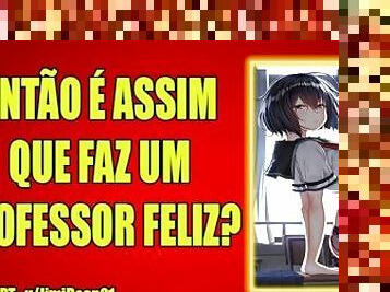 masturbación, profesora, amateur, chorro-de-corrida, brasil, anime, hentai, a-solas