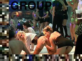 Club dance floor makes a perfect scene for hardcore fucking in what turned orgy