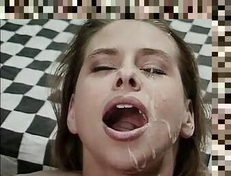 Harley Raine is dripping with cum