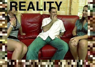 Linda Shane and Maria Bellucci share a prick in FFM reality clip